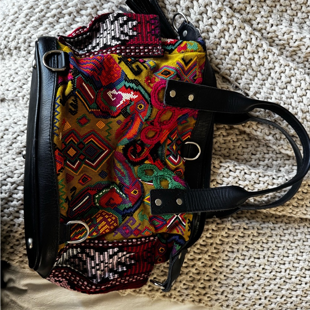 Moon water and Co bird huipil bag.